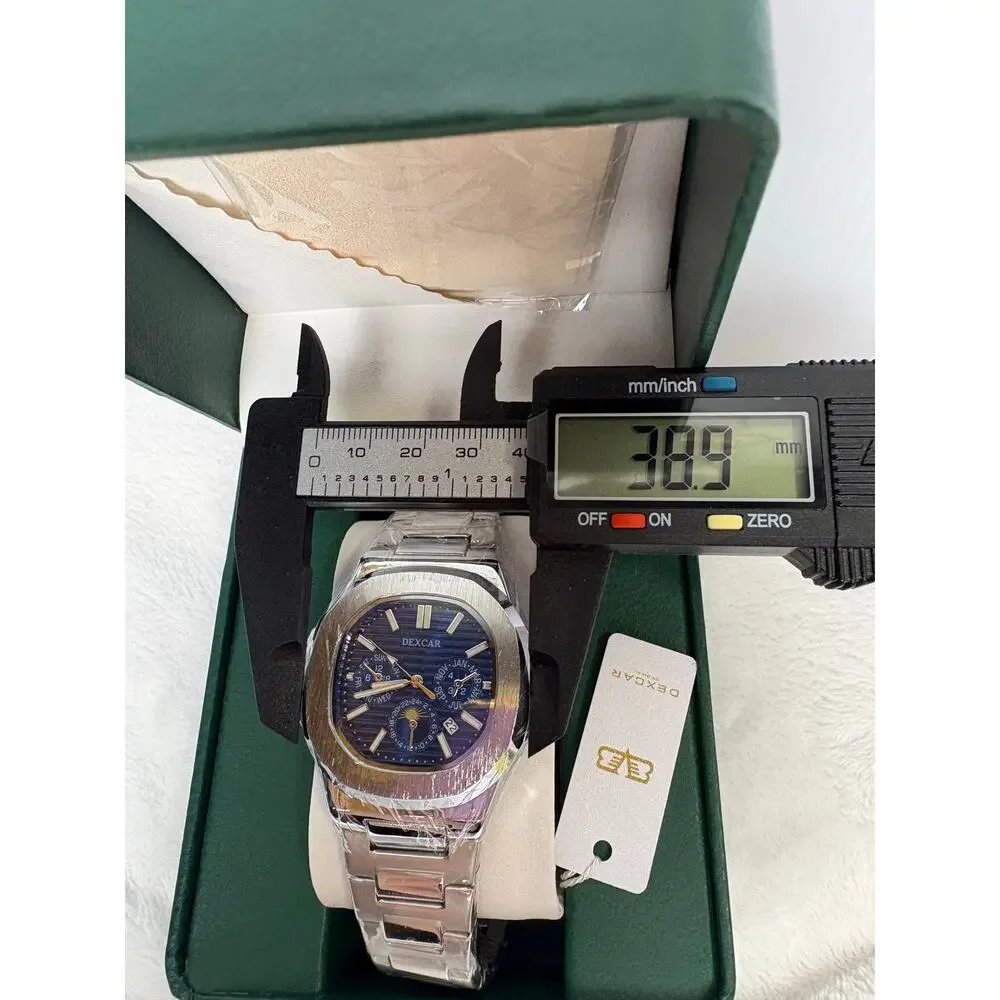New Dexcar Men's Stainless Steel Watch - Silver & Blue